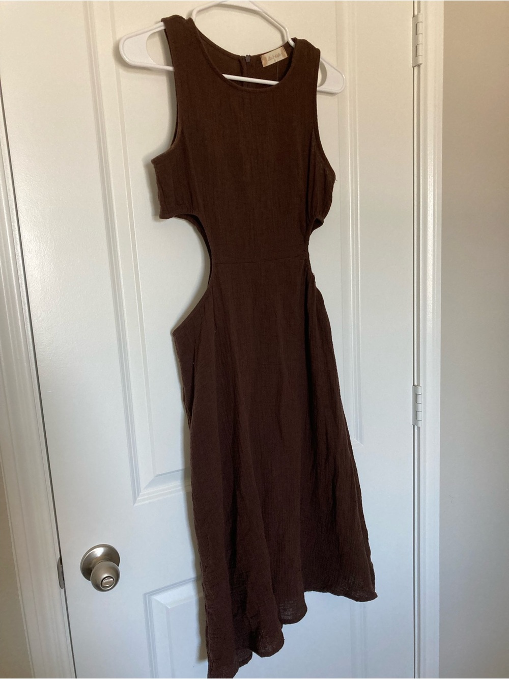Altar'd State Brown Cutout Midi Dress